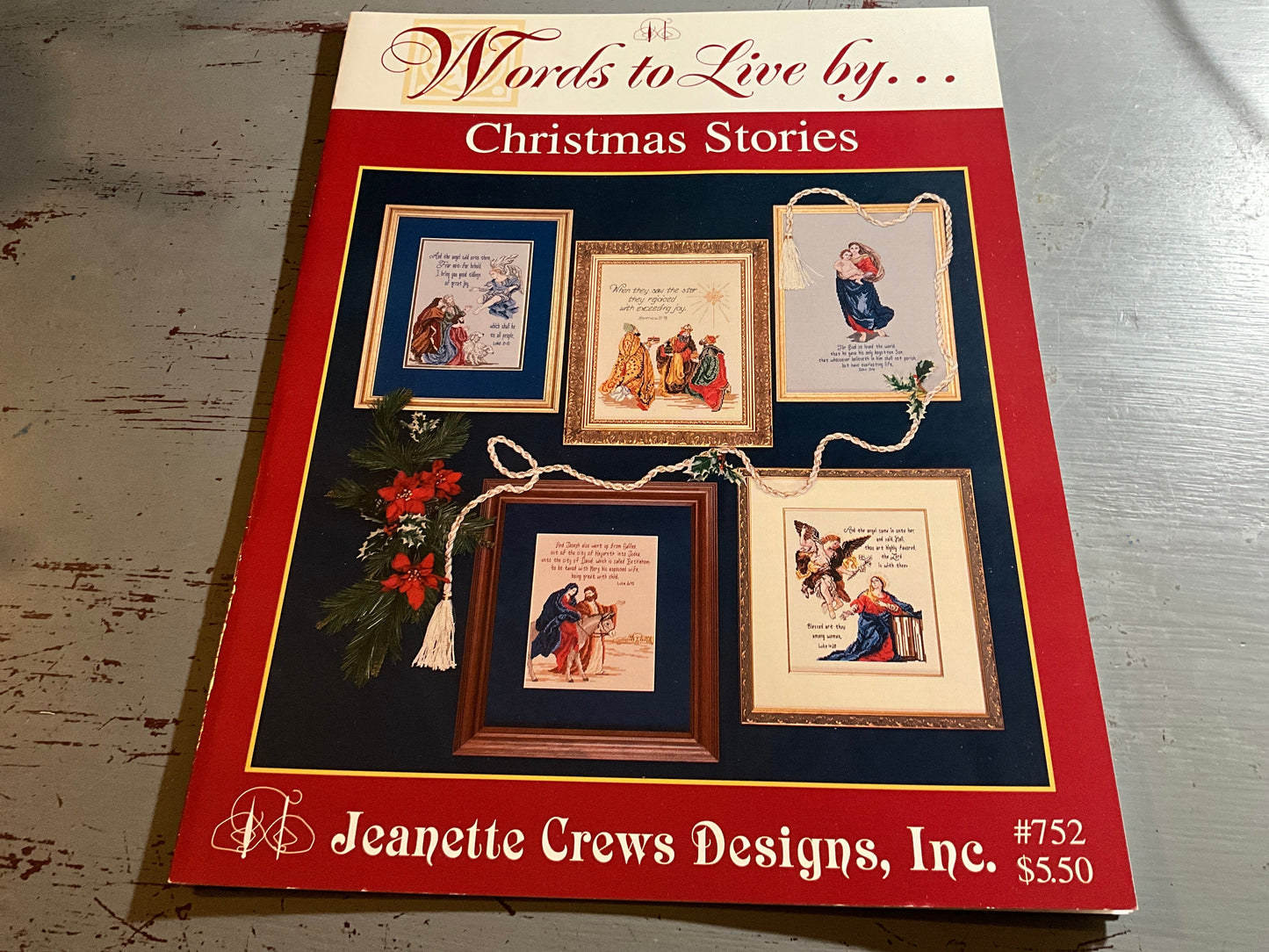 Jeanette Crews Designs Words To Live By Christmas Stories counted cross stitch chart