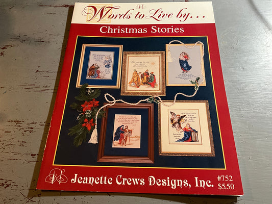 Jeanette Crews Designs Words To Live By Christmas Stories counted cross stitch chart