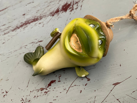 Sensational silly fish Christmas holiday ornament