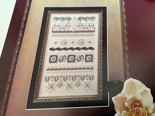 Just Nan Snowfire Christmas cross stitch chart with bead embellishments pack