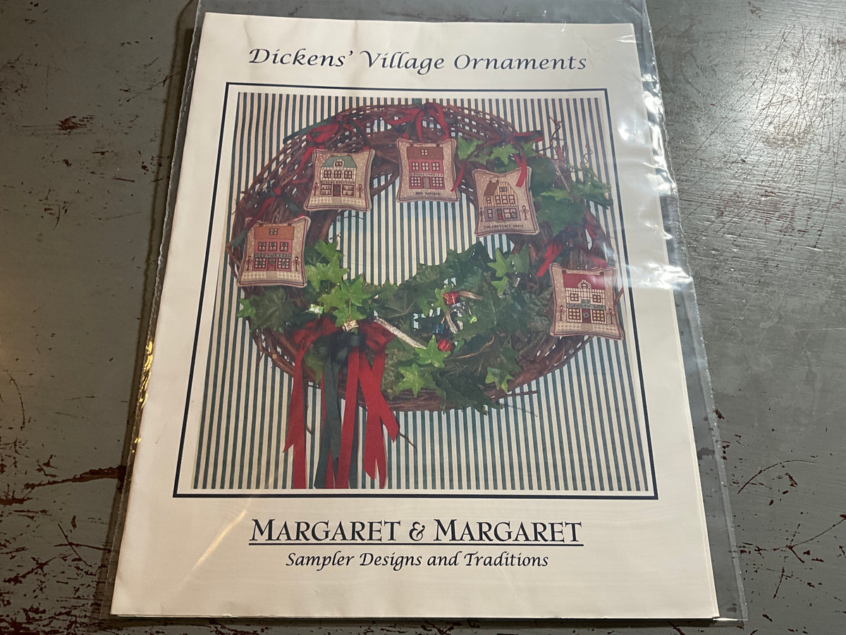 Margaret & Margaret Dickens’ Village Ornaments cross stitch chart signed by designer!