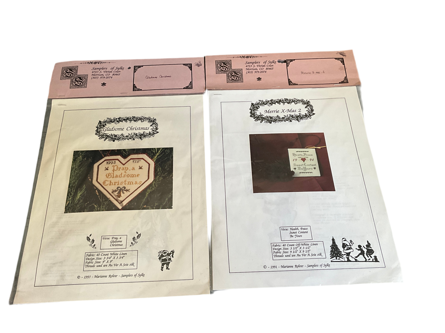 Samplers of Sylke choice cross stitch kits see pictures and variations