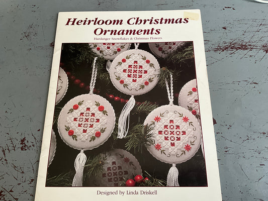 Heirloom Christmas Linda Driskell Hardanger Snowflakes & Christmas Flowers counted cross stitch chart
