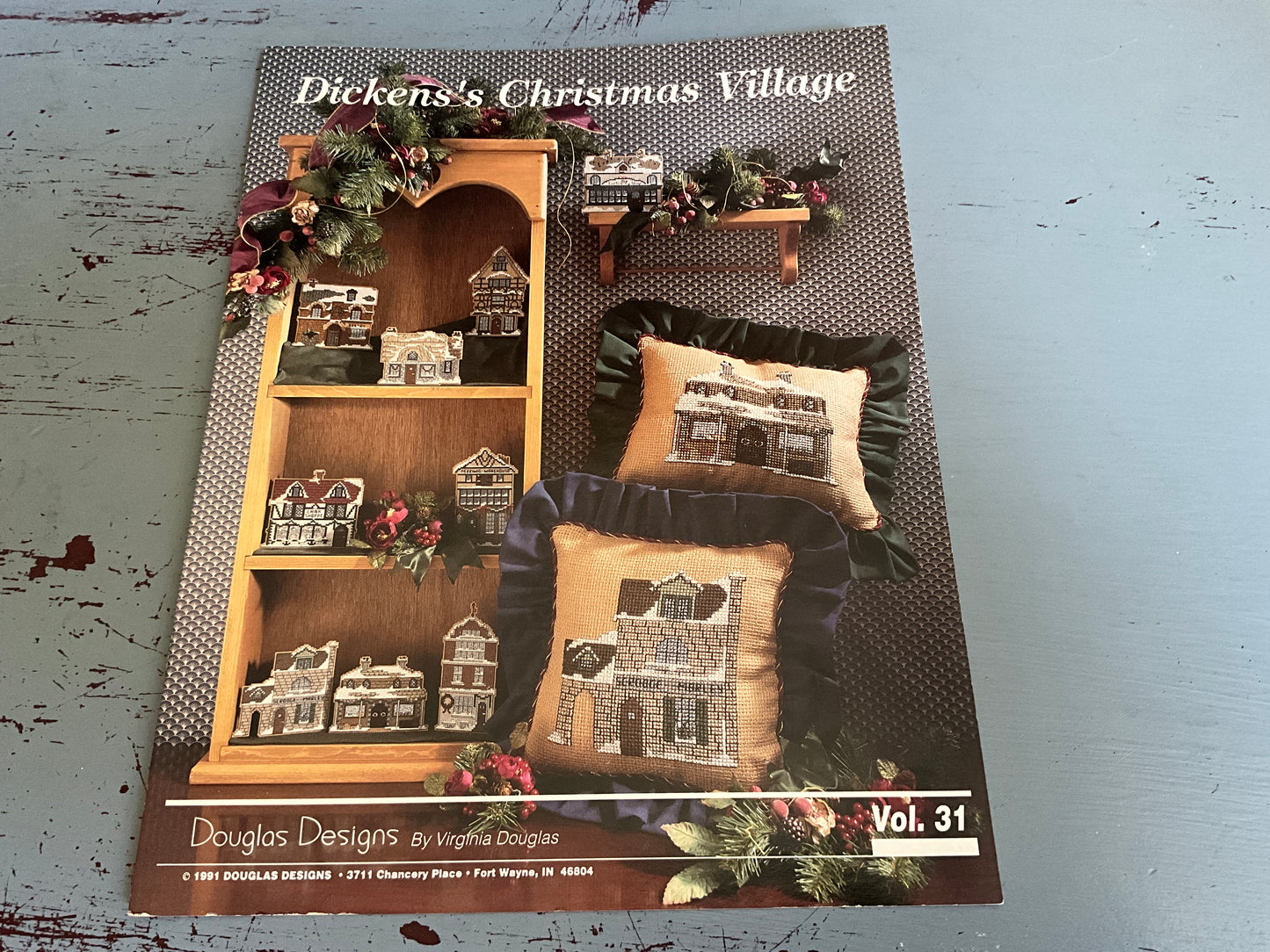 Douglas Designs choice Dickens’ Christmas Village counted cross stitch charts see pictures and variations