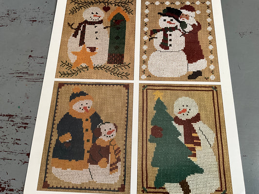 Homespun Collectibles snowmen 2000 collection cross stitch chart