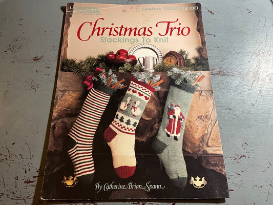 Leisure Arts Christmas Trio Stockings To Knit 1206 knitting pattern
