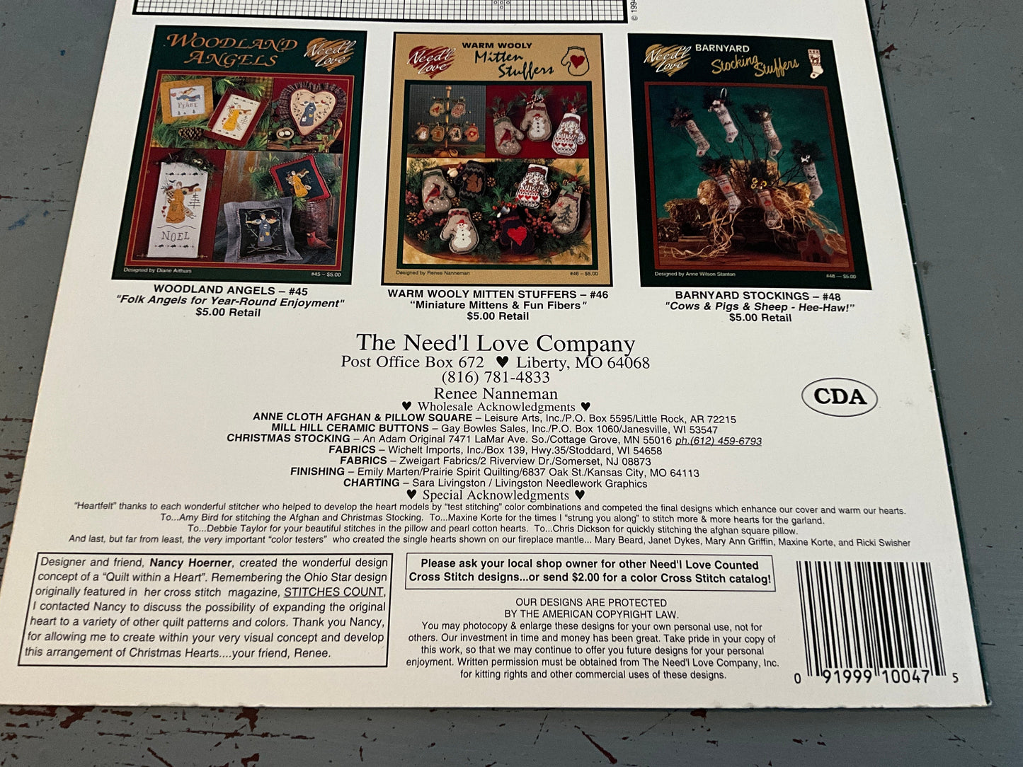 Need’l Love Christmas Hearts #47 counted cross stitch chart
