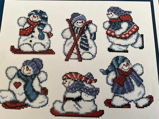 Imaginations Winter Sports Snowmen cross stitch chart