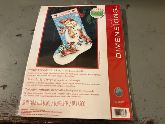 Dimensions Winter Friends 70-08963 counted cross stitch kit