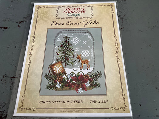 Shannon Christine Designs Deer Snow Globe counted cross stitch chart