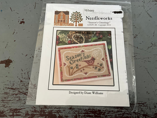 Little House Needleworks Seasons Greetings Designed by Diane William’s LHNPC88 counted cross stitch chart