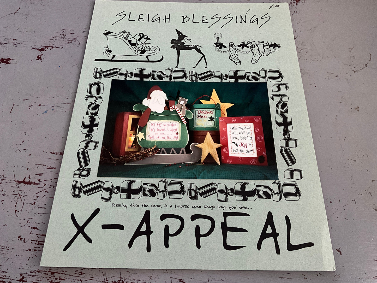 X-Appeal Sleigh Blessings counted cross stitch chart