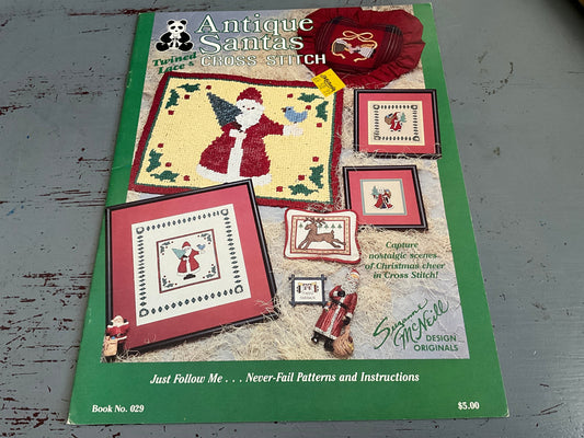 Design Originals Antique Santas Book No. 029 counted cross stitch chart