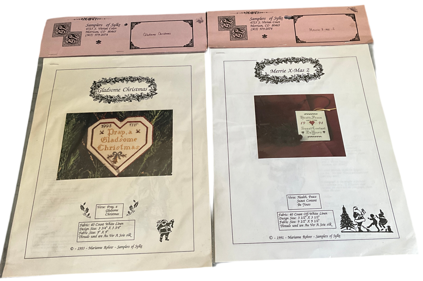 Samplers of Sylke choice cross stitch kits see pictures and variations