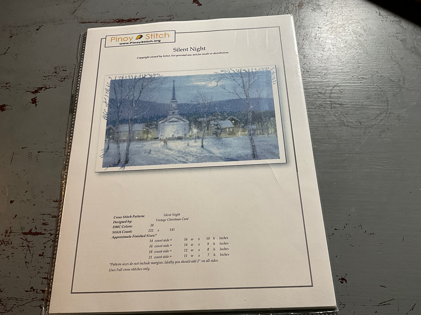 Pinot Stitch Silent Night cross stitch chart
