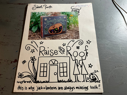 Raise the Roof Sweet Tooth Jack-O-Lantern counted cross stitch chart