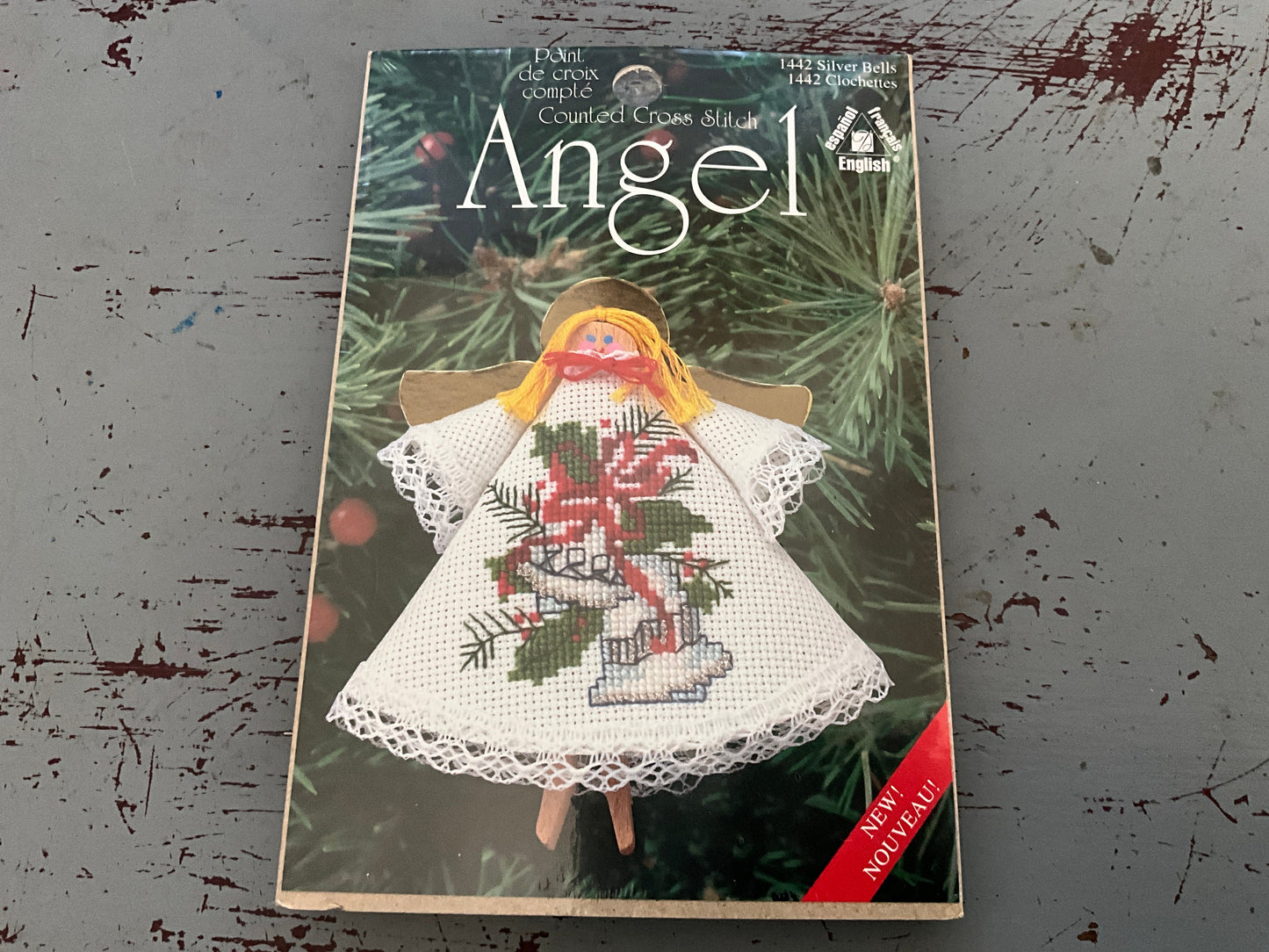 Designs for the Needle Angel Silver Bells 1442 counted cross stitch kit