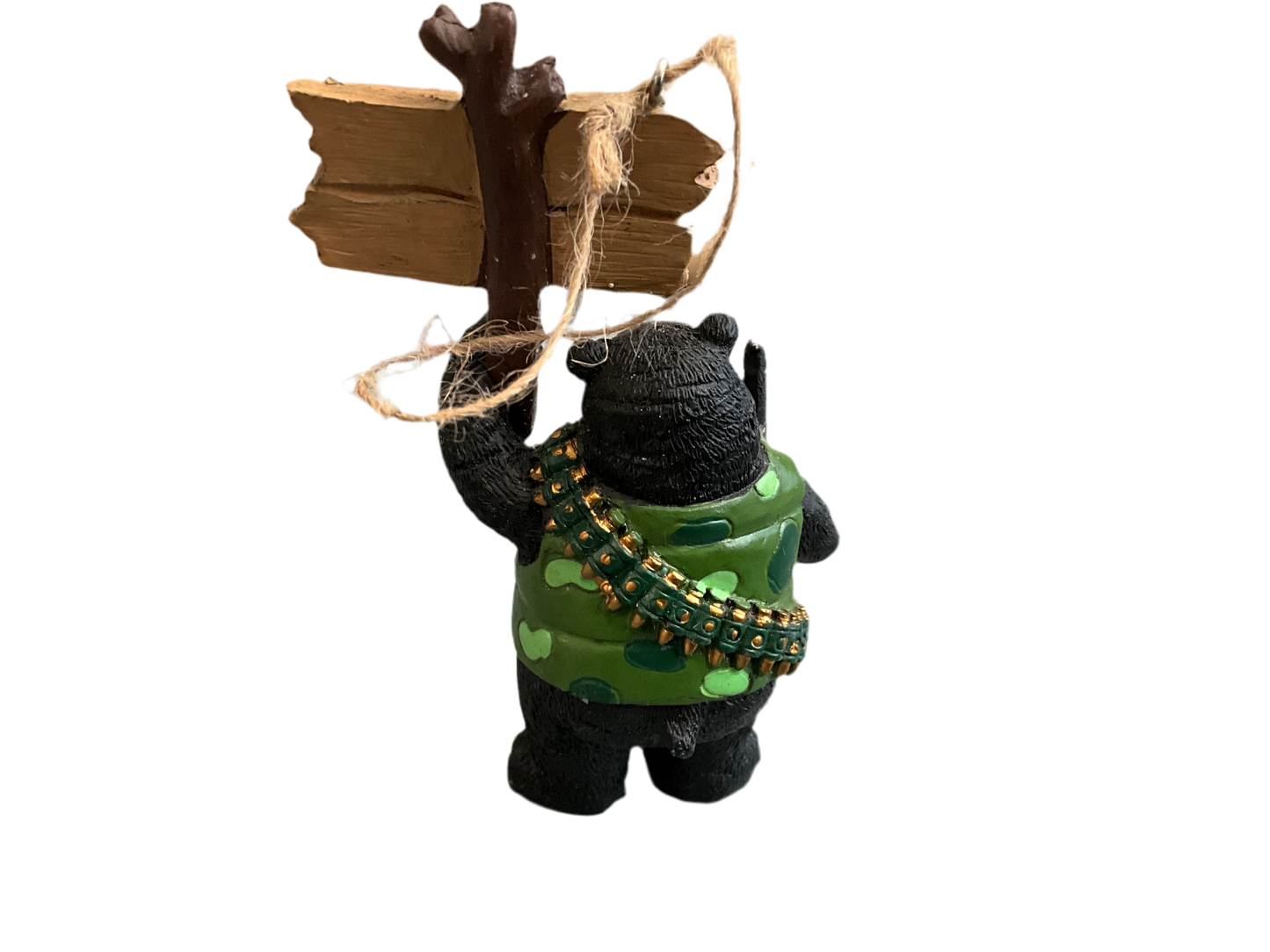 RIGHT TO BEAR ARMS Bear with guns & ammunition belt Christmas holiday ornament