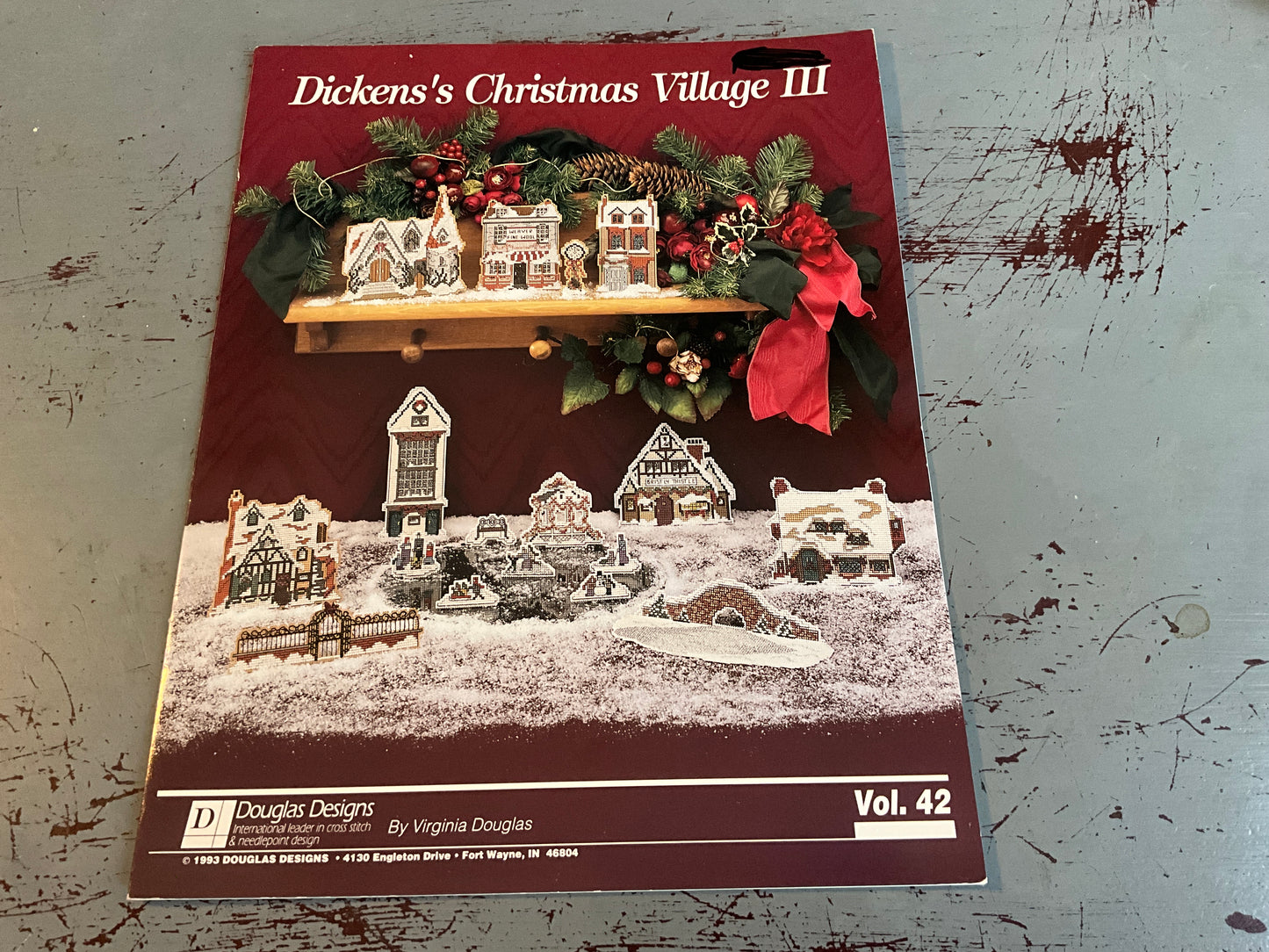 Douglas Designs choice Dickens’ Christmas Village counted cross stitch charts see pictures and variations