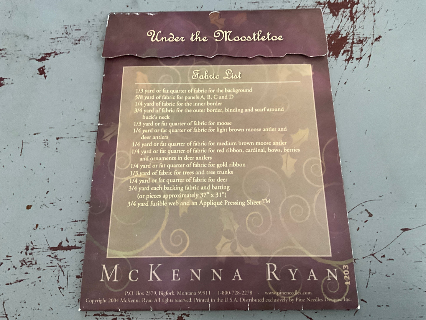 McKenna Ryan Under the Mistletoe quilt pattern