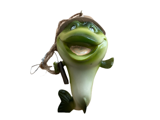 Sensational silly fish Christmas holiday ornament
