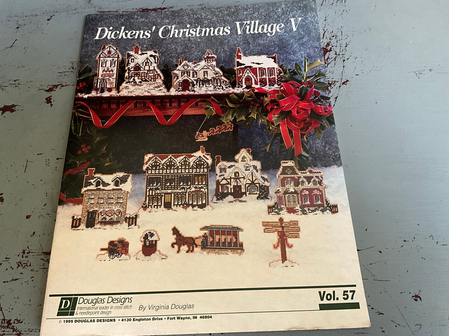 Douglas Designs choice Dickens’ Christmas Village counted cross stitch charts see pictures and variations