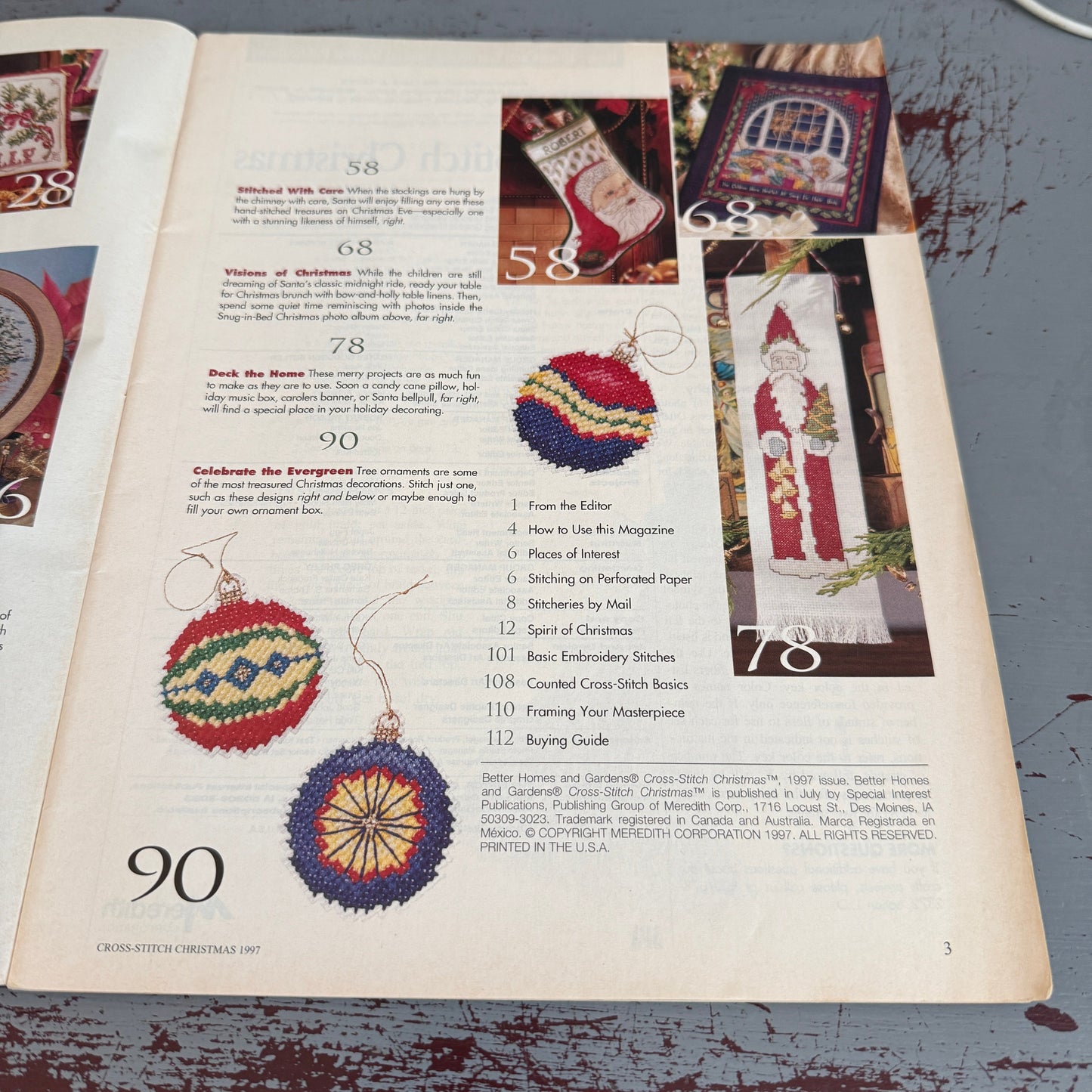 Better Homes and Gardens Cross Stitch Christmas 41 Charts 1997 Counted Cross Stitch Magazine