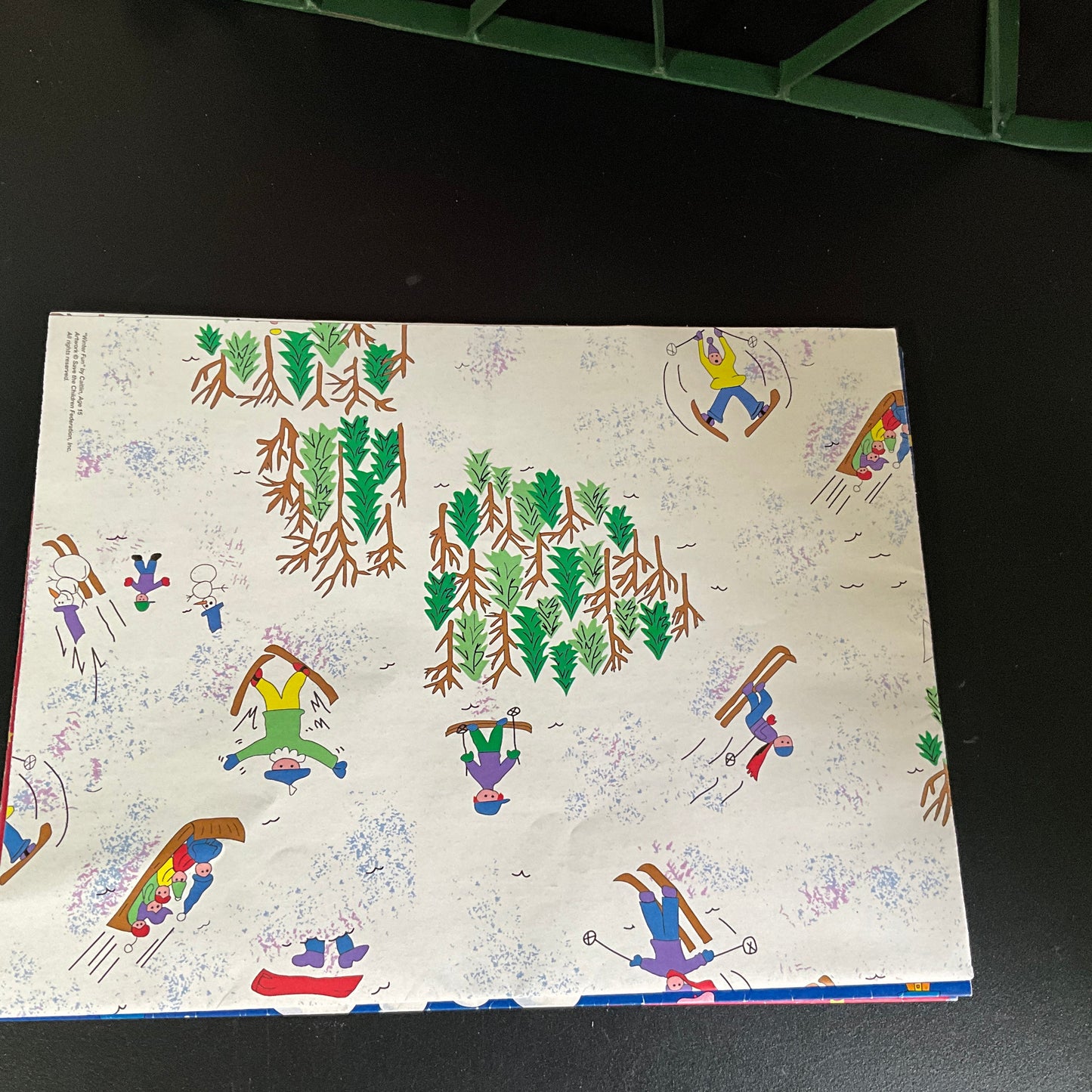 Cheerful Christmas vintage wrapping paper set of 4 sheets