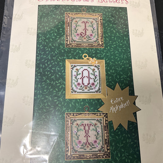 Just Nan Ornament Letters Entire Alphabet vintage 2005 counted cross stitch chart