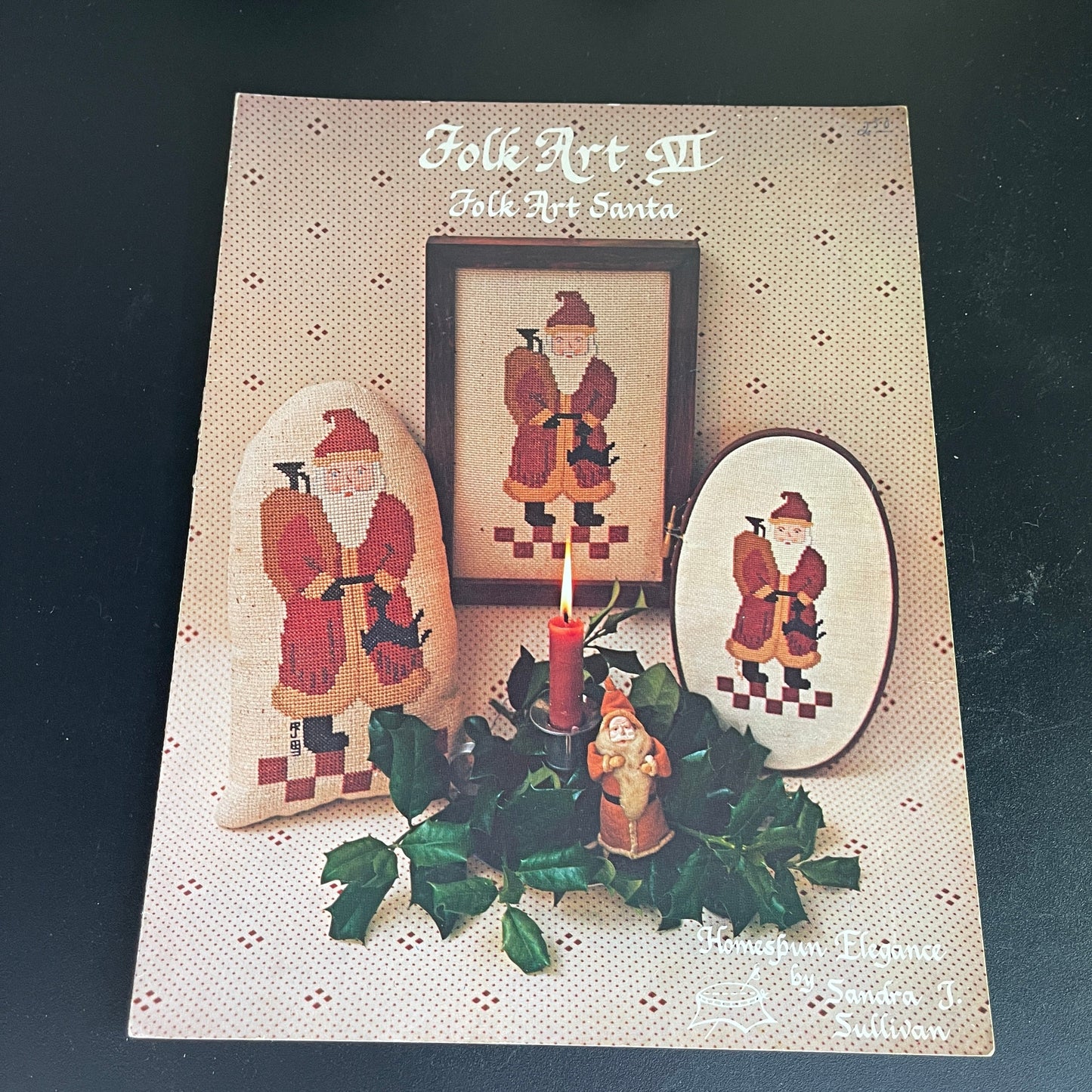 Homespun Elegance amazing lot of 5 vintage Christmas counted cross stitch charts see pictures and description*