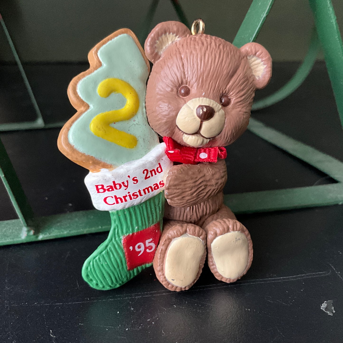 Hallmark Baby's Second Christmas 1995 Teddy Bear Keepsake Ornament. QX5567