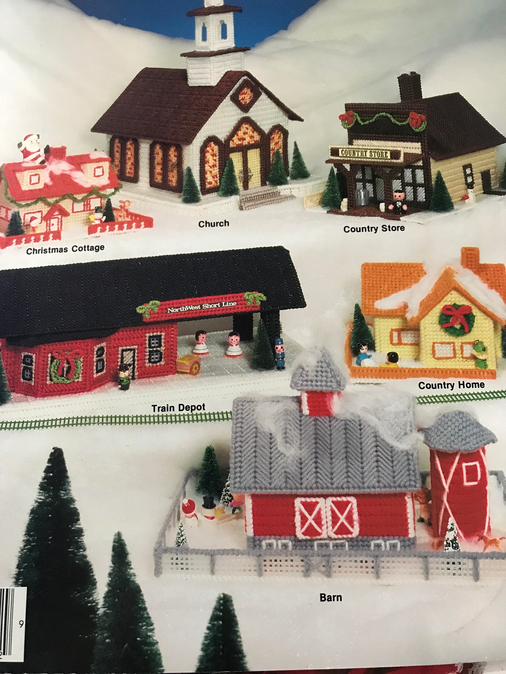 Home Stitchin' Plastic Canvas Village pattern book, very hard to find