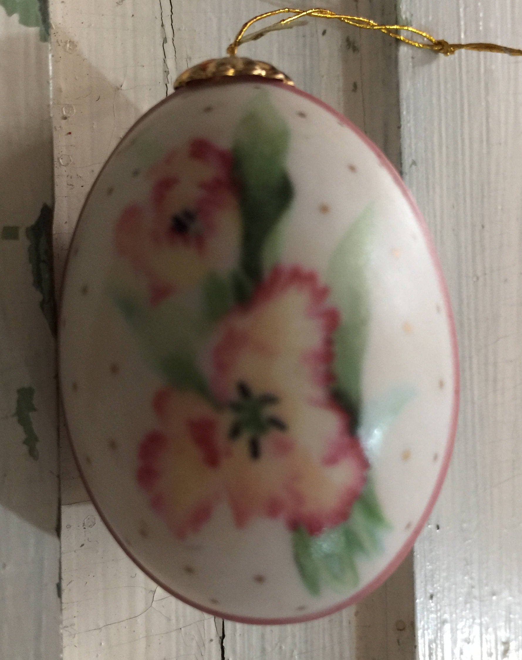 AGC Inc, cute painted mini Easter egg vintage ornament