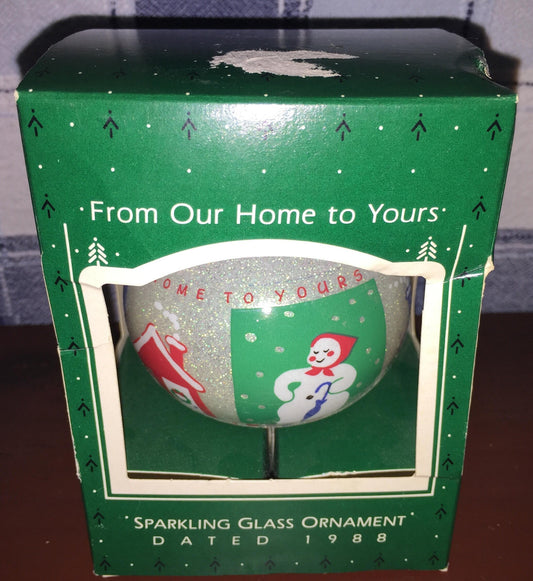 Hallmark, From Our home to yours, Dated 1988, Sparkling Glass Keepsake Ornament, QX2794