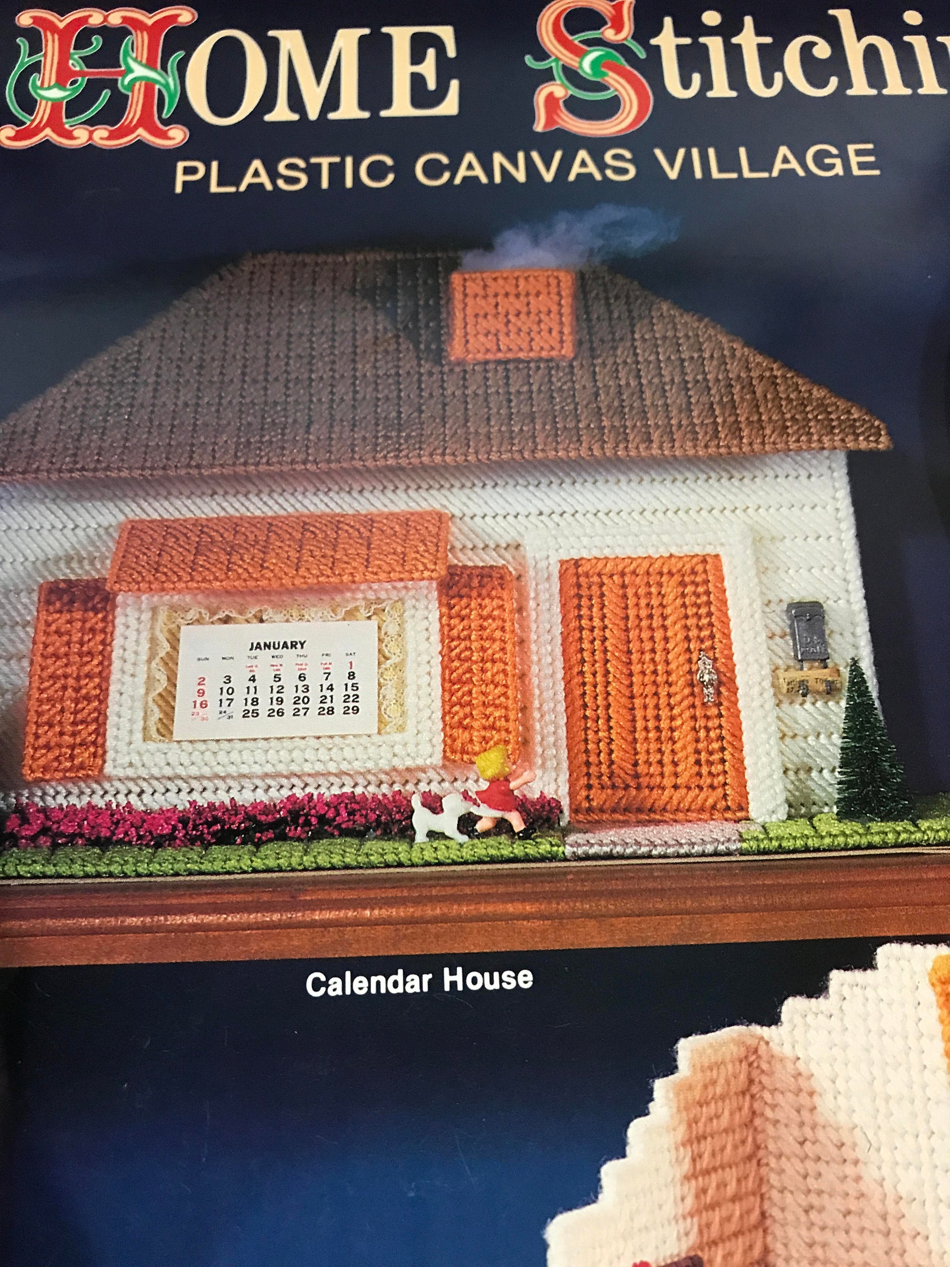 Home Stitchin' Plastic Canvas Village pattern book, very hard to find