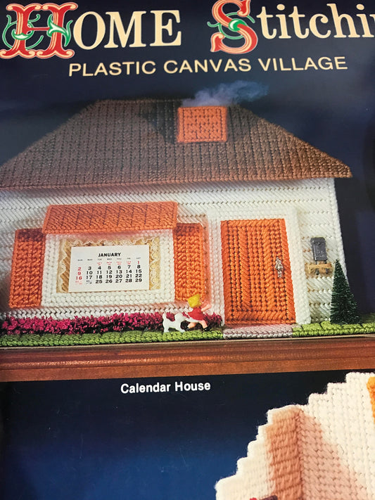 Home Stitchin' Plastic Canvas Village pattern book, very hard to find