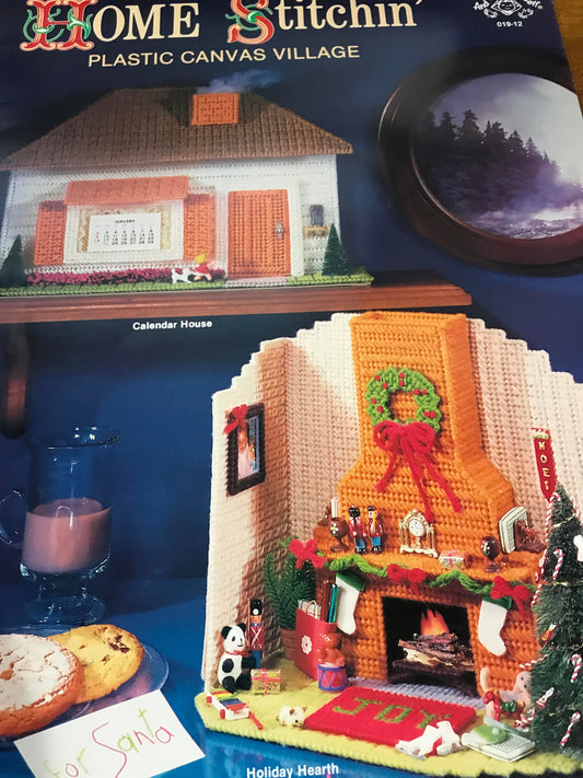 Home Stitchin' Plastic Canvas Village pattern book, very hard to find