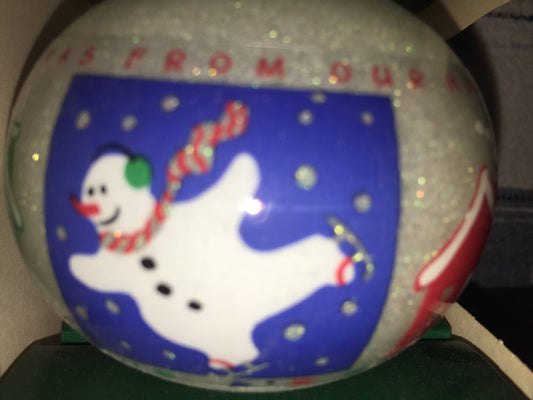 Hallmark, From Our home to yours, Dated 1988, Sparkling Glass Keepsake Ornament, QX2794