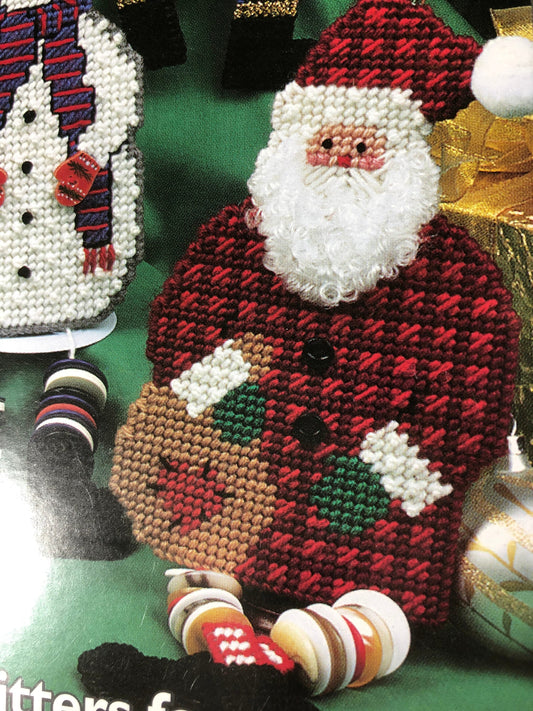 House of White Birches, Country Christmas Sit 'Ems, by Joan Green, Vintage, 1997,  Plastic Canvas,  pattern book