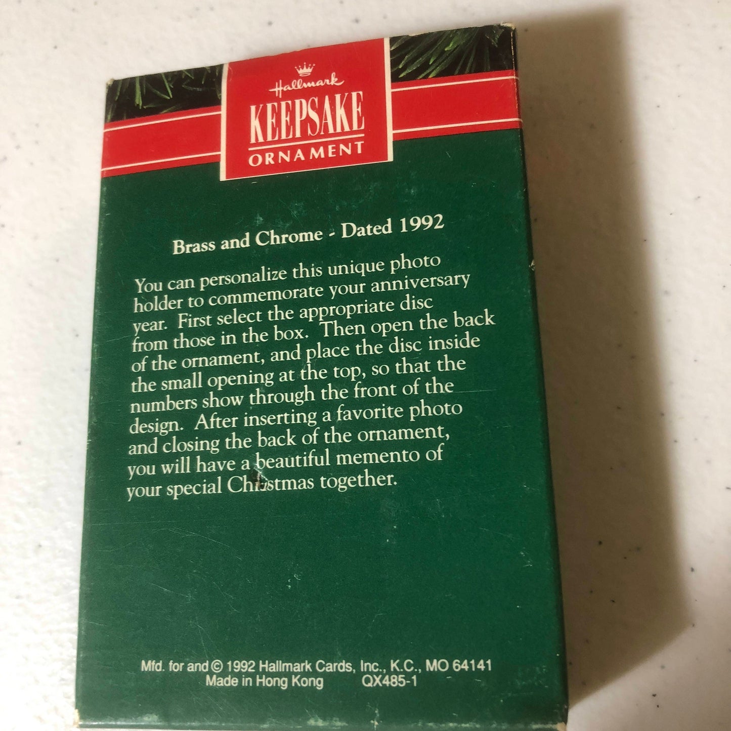 Hallmark, Anniversary Year with 5th, 10th, 25th, 30th, 35th, 40th, or 50th charms, Vintage 1992, Keepsake Ornament, QX4851