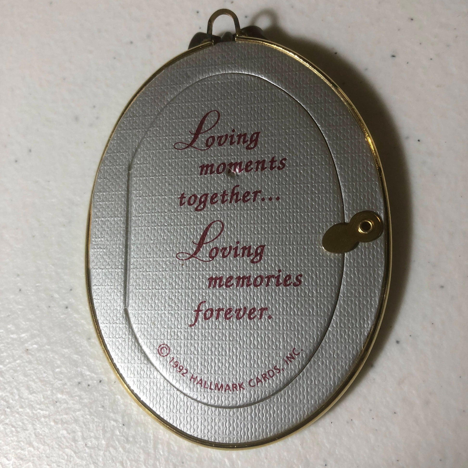 Hallmark, Anniversary Year with 5th, 10th, 25th, 30th, 35th, 40th, or 50th charms, Vintage 1992, Keepsake Ornament, QX4851