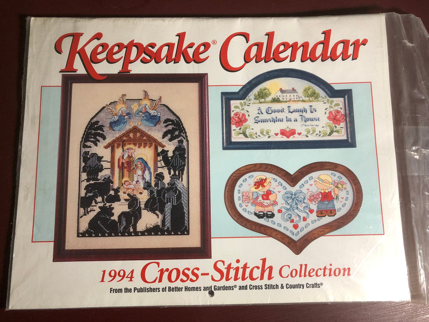 Cross Stitch CalendarBetter Homes and Gardens, Keepsake Calendar, Vintage 1994, Cross Stitch Collection, New in Sealed Package