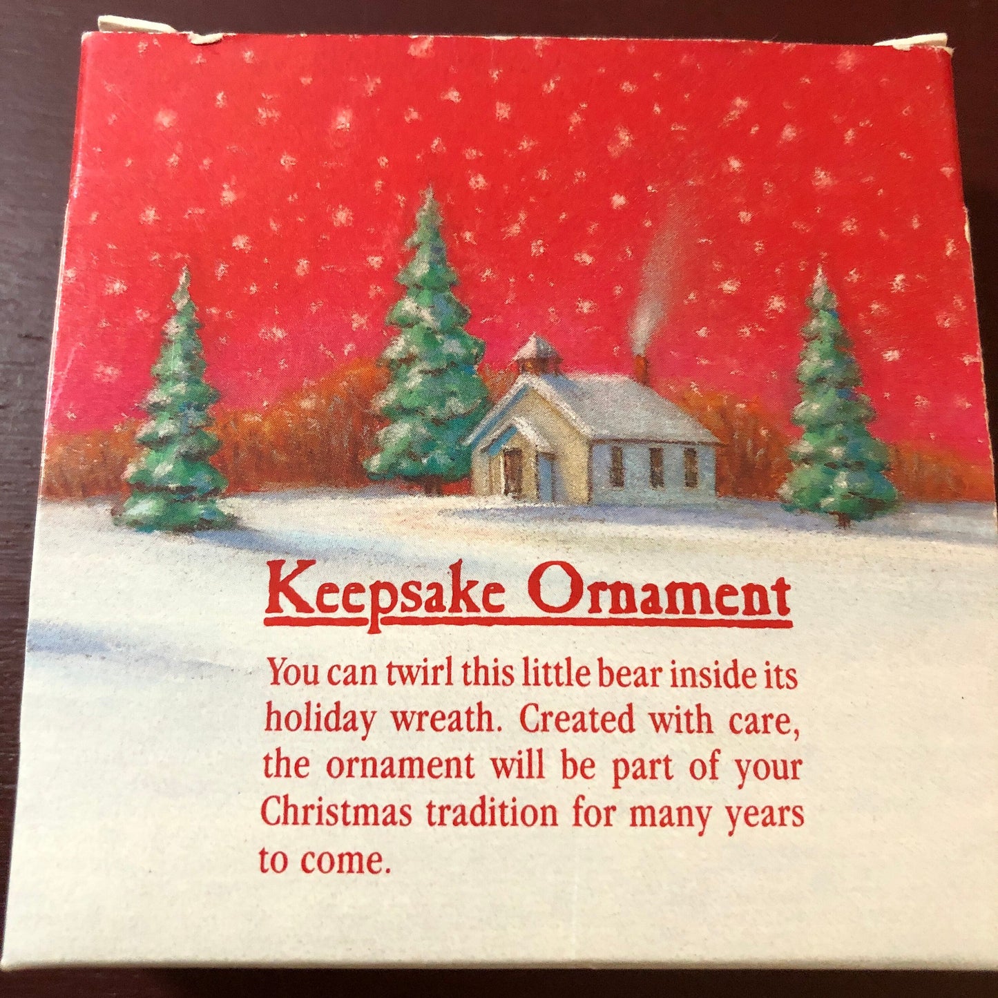 Hallmark Loving Bear Handcrafted Twirl About Vintage 1988 Keepsake Ornament QX4934