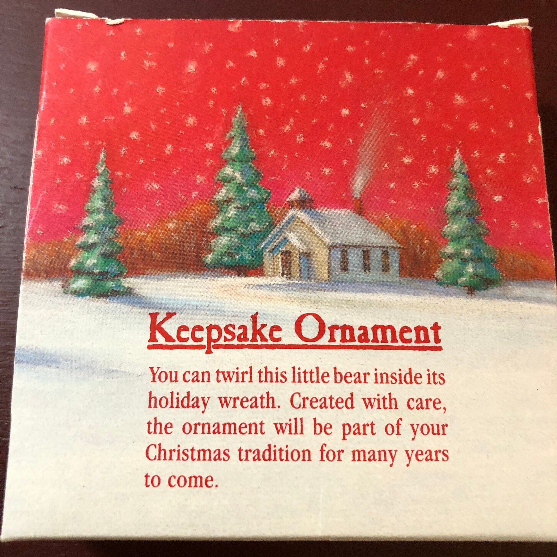 Hallmark Loving Bear Handcrafted Twirl About Vintage 1988 Keepsake Ornament QX4934