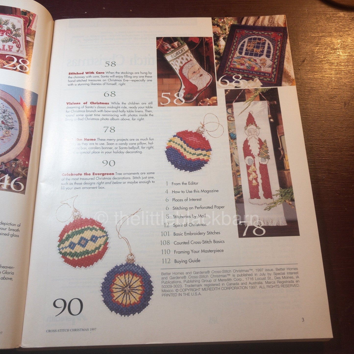 Cross Stitch Christmas, 41 Charts to Stitch, Vintage 1997, Counted Cross Stitch Magazine