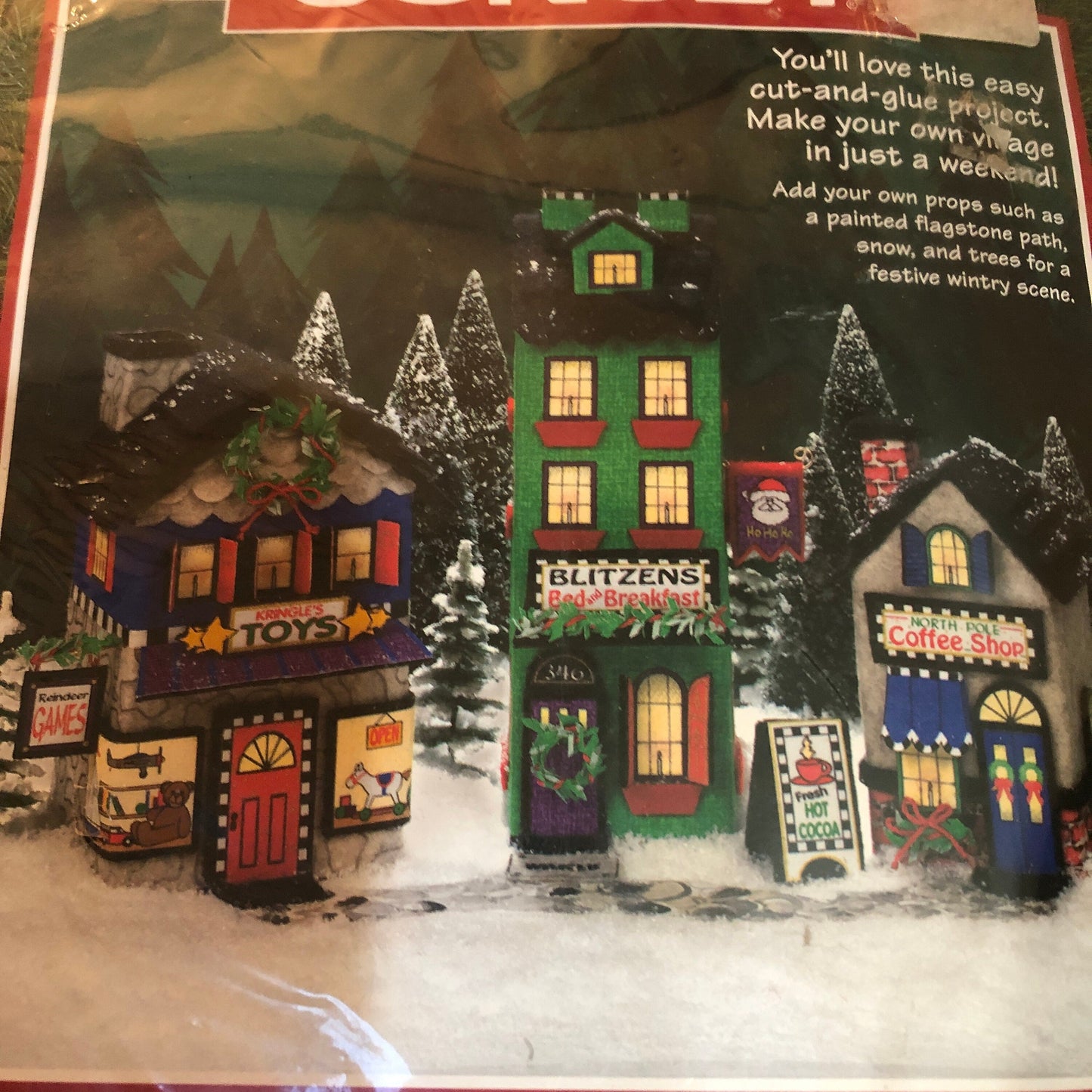 Sunset, Holiday Shops, Vintage 1997, Cut & Glue Felting Kit