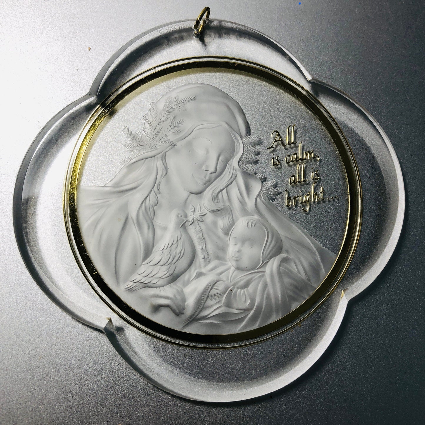 Hallmark, Madonna & Child, Acrylic, Vintage 1984, Ornament, QX3441*