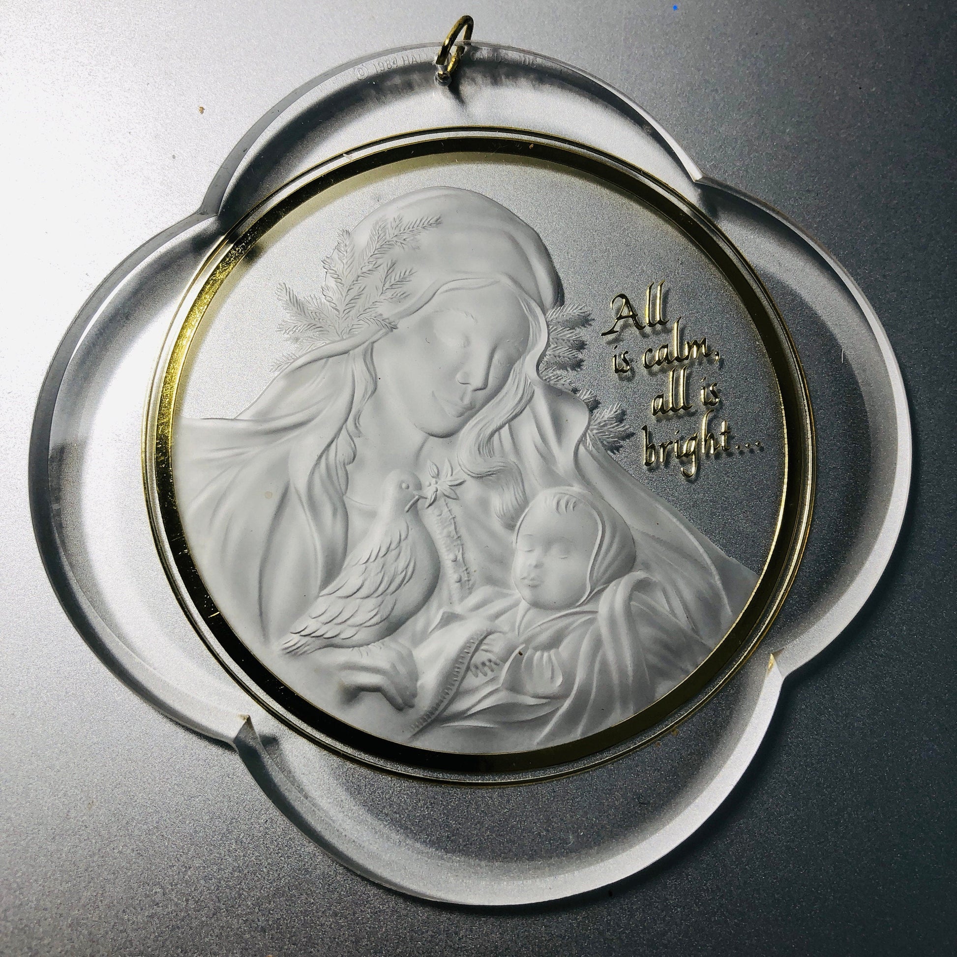 Hallmark, Madonna & Child, Acrylic, Vintage 1984, Ornament, QX3441*