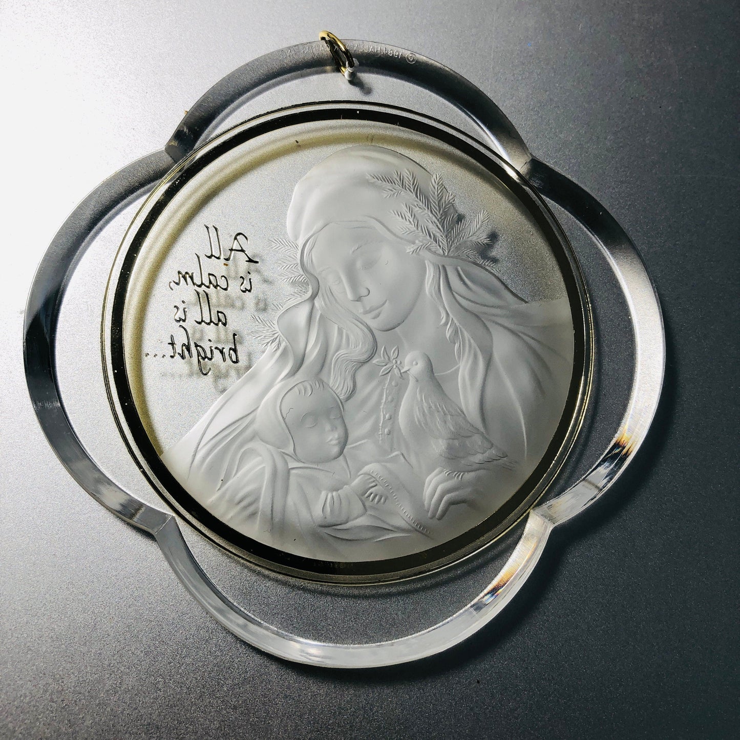 Hallmark, Madonna & Child, Acrylic, Vintage 1984, Ornament, QX3441*