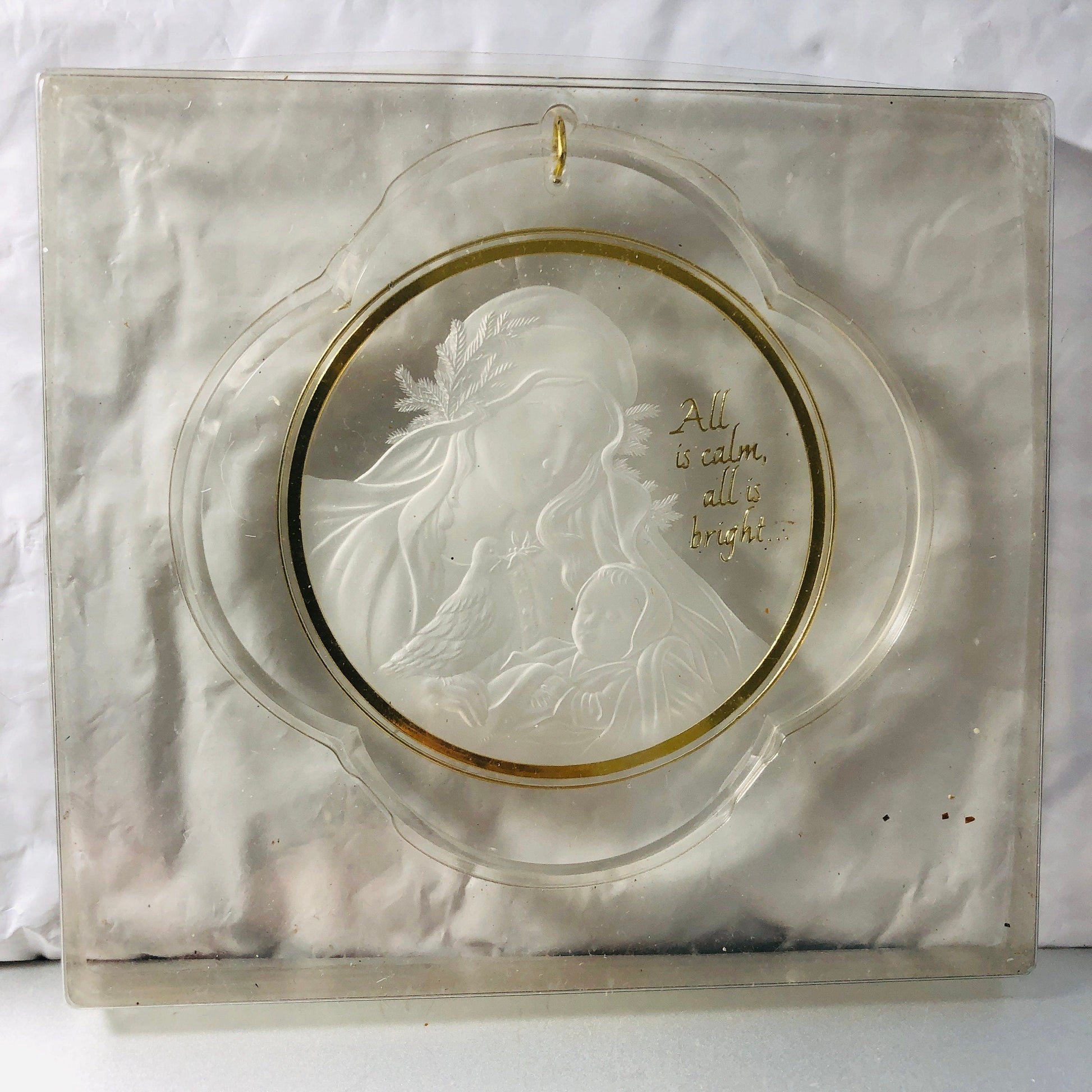 Hallmark, Madonna & Child, Acrylic, Vintage 1984, Ornament, QX3441*